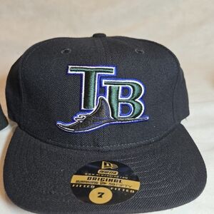 NWT Black New Era 59FIFTY Tampa Bay Devil Rays' Fitted Hat Cap size  7
